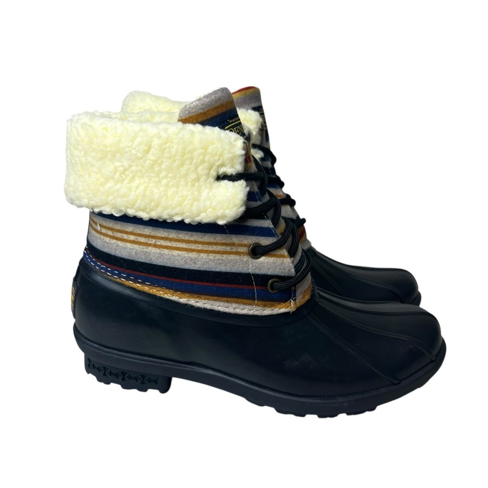 Pendleton NEW Bridger Striped Duck Mid Women’s 7 Winter Snow Rain Boot Boots